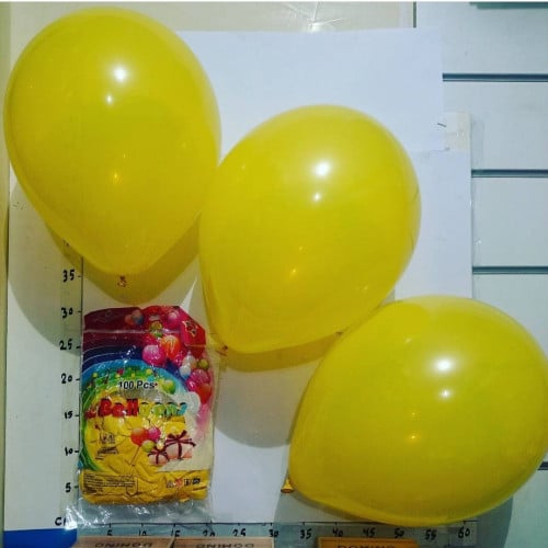 بالون أصفر سادة  100حبة (مقاس 12بوصة )وزنه 2.8 جرام8B/100