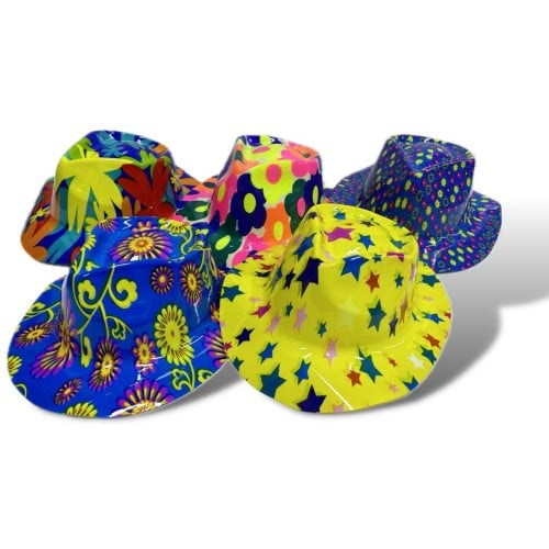 12 حبة قبعة بلاستيك كوبوي