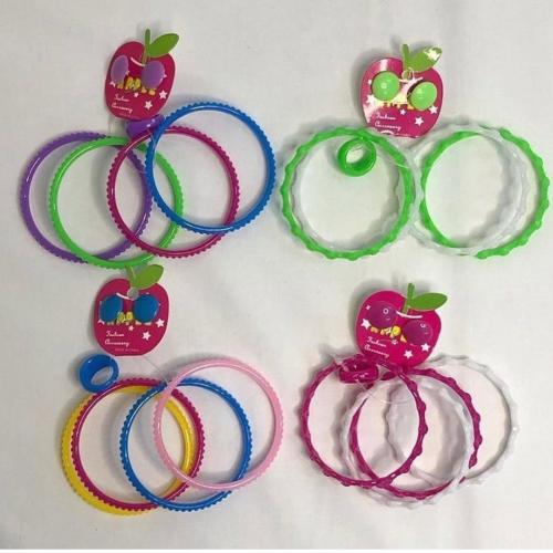 أساور بناتية مع حلق وخاتم 12B