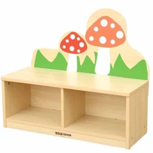 كرسي خشبي تخزين برسومات فطر/ 06026