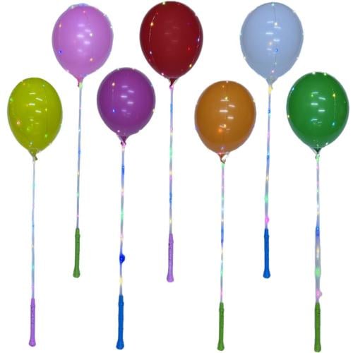بالون مع عصا لمبة