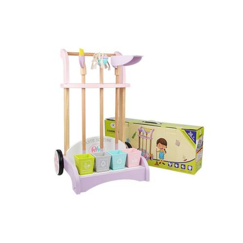 إستاند وعربية أدوات النظافة خشبية / 05405 (5C)