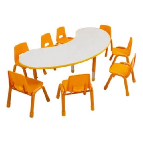 طاولة كلوية خشبية قوائم حديد/ 04908