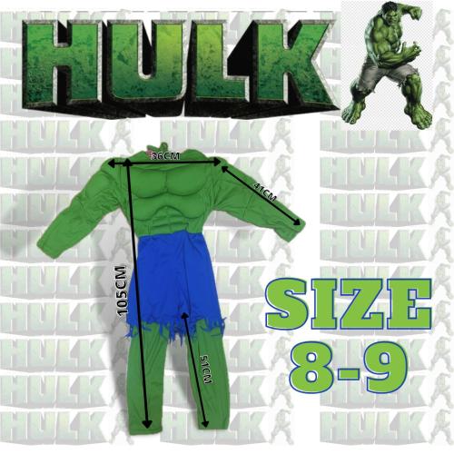 ملابس تنكرية هالك الرجل الاخضر مقاس 9-8