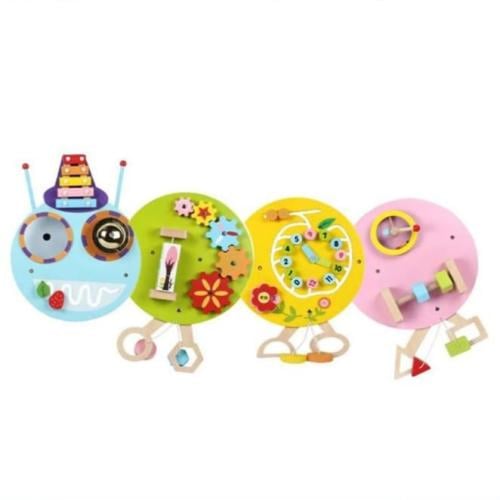 لعبة مونتيسوري جدارية خشبية بتصميم دودة / 05402