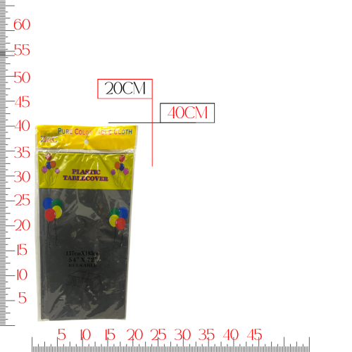 سفرة حفلات لون أسود (١٣٧سم x ١٨٣سم)