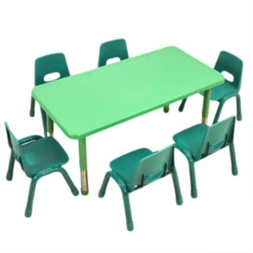 طاولة مستطيلة خشبية قوائم حديد/ 04907