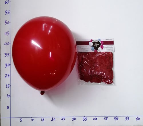 بالون لون أحمر 50 حبة (مقاس 12بوصة ) وزنه 3.2جرام