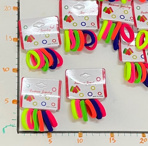 ربطات شعر فسفورية 6حبة 24C