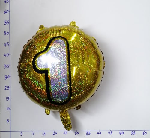 بالون هيليوم رقم واحد ذهبي 7E/100