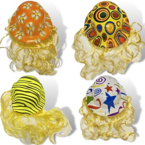 12 حبة قبعة شعر أصفر