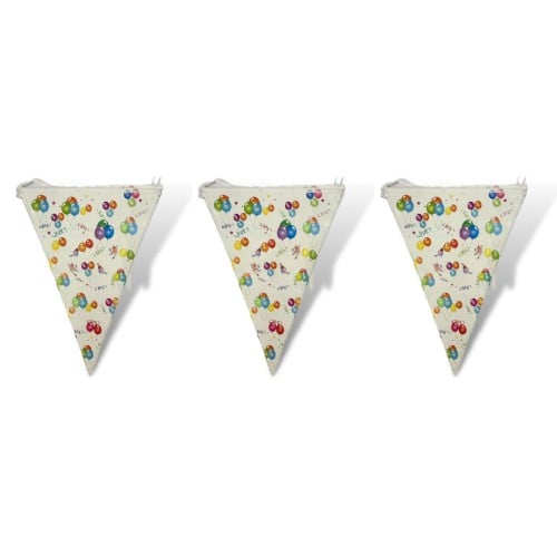 12 كيس أعلام مثلثة بلالين