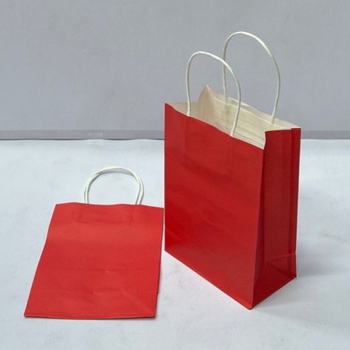 كيس هدايا ورق أحمر صغير  (15×8×21)