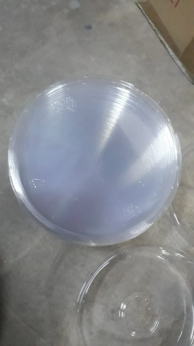 علب تمر حافظة دائرية مع الغطاء نص لتر 9C