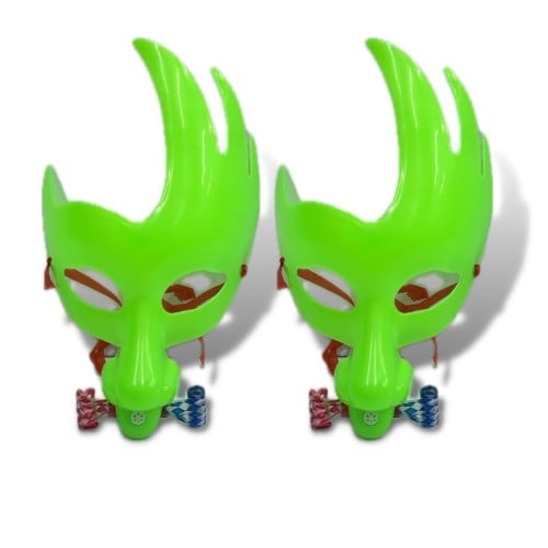 12 حبة قناع بلاستيك مع زلومة لون أخضر 300 7B