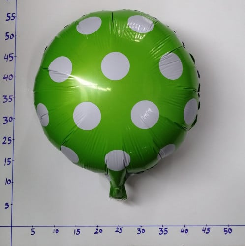 بالون هيليوم أخضر منقط ( رقم 3 )