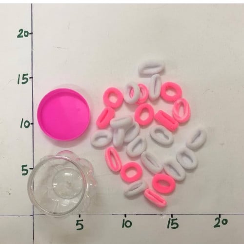 ربطات شعر علبة أبيض ووردي  12C