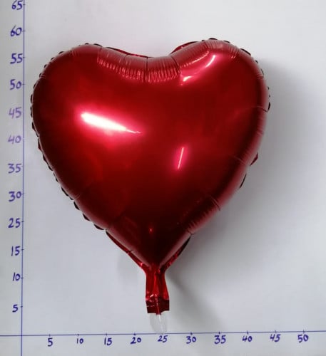بالون هيليوم قلب أحمر سادة ( رقم 4 )