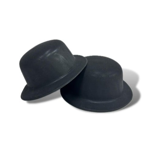 12 حبة قبعة قطيفة بلاستيك أسود