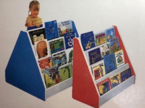 دولاب حامل كتب خشبي ملون ( رقم 58 )