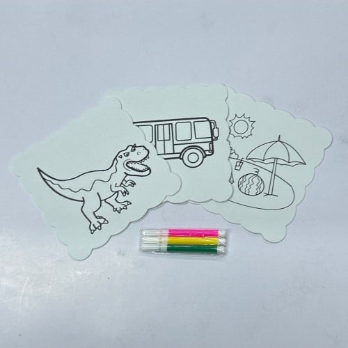 التلوين على 3 قطع فلين 19D