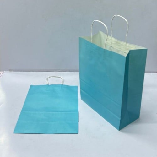 كيس هدايا ورق سماوي وسط (25×12×33)