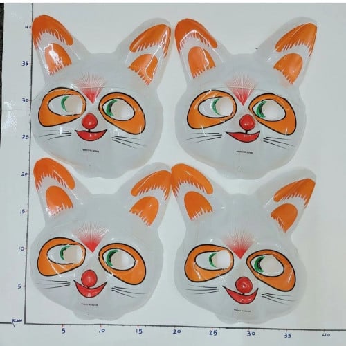 قناع وجه بلاستيك ثعلب أبيض