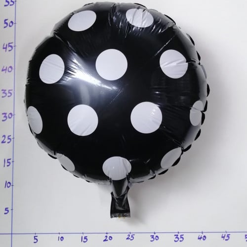 بالون هيليوم أسود منقط ( رقم 9 )