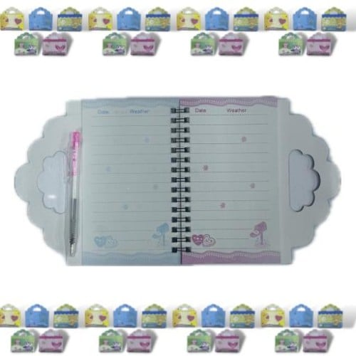 12 حبة نوتة سلك مع قلم