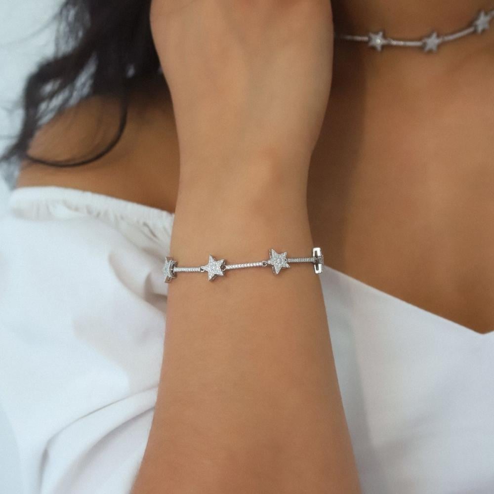 Sparkling Star Bracelet | 925 Sterling Silver