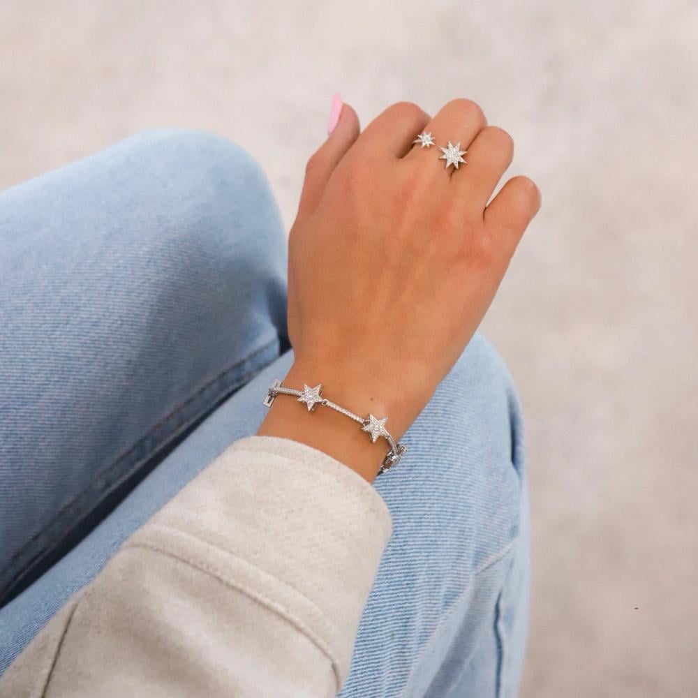 Sparkling Star Bracelet | 925 Sterling Silver