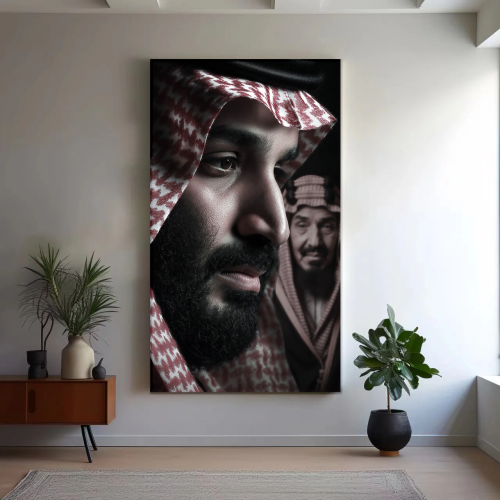لوحة كانفس للملك وولي العهد