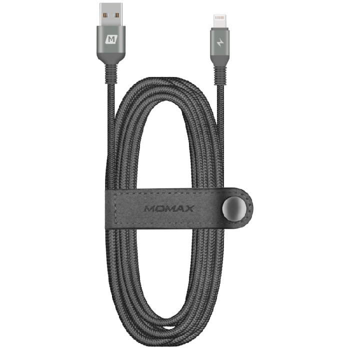 سلك شاحن مومامكس ايلايت ايفون USB بطول 2 م - اسود