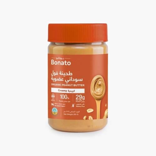 طحينة فول سوداني كريمية عضوي 510جم بوناتو
