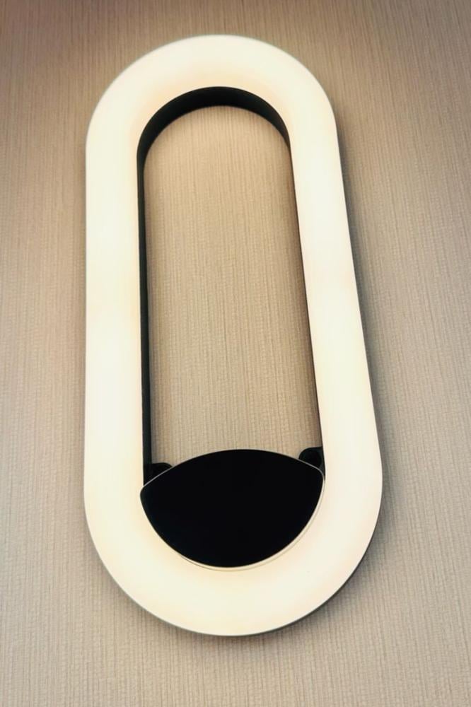 ابليك جداري خارجي LED أسود بإضاءة صفراء المنيوم   AL-412