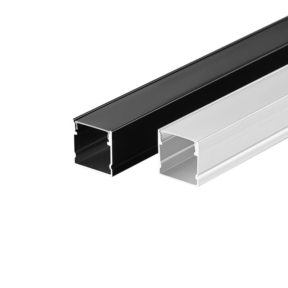 بروفايل ألمنيوم 2×2 سم  بشفة – لون اسود ، بطول 3 متر  XT-613-BK