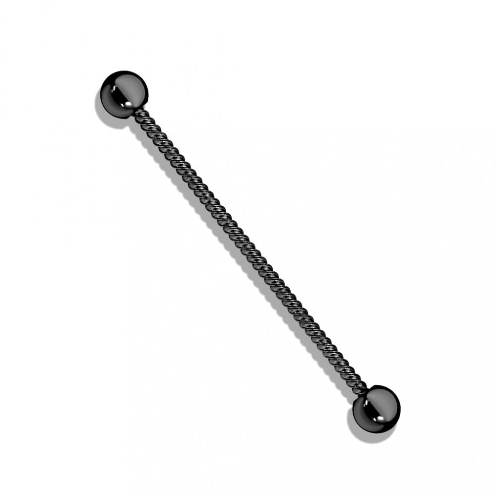 14g Braided Industrial Straight Barbell