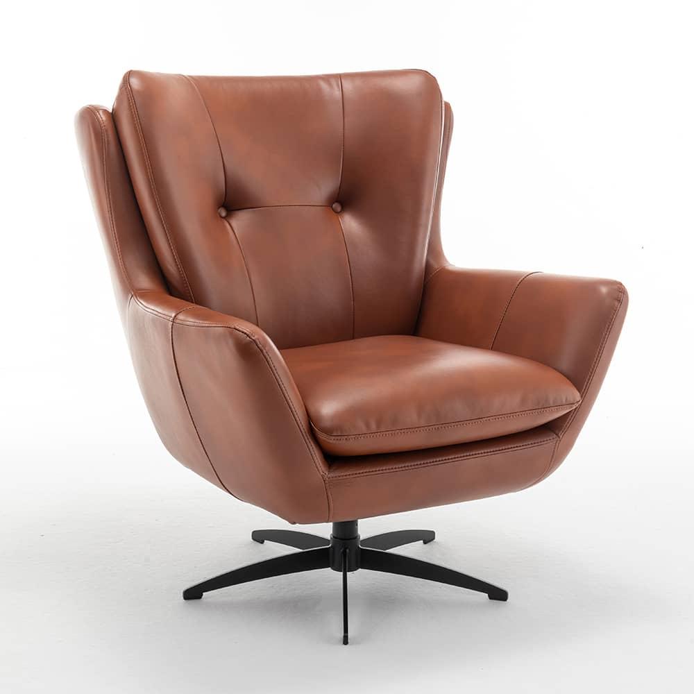 Wells leather swivel desk chair discount