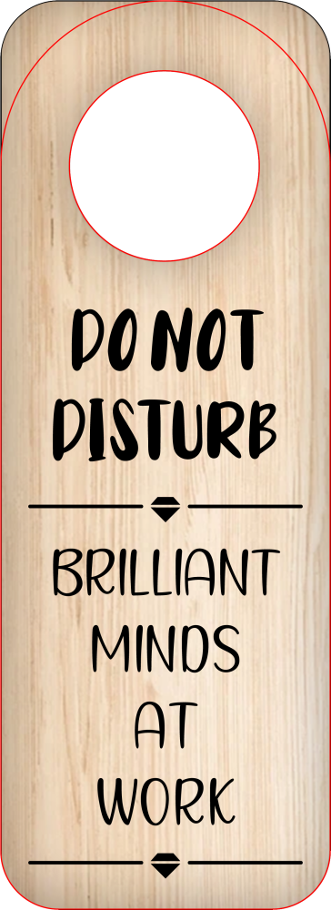 DO NOT DISTURB BRILLI MINDS AT WORK