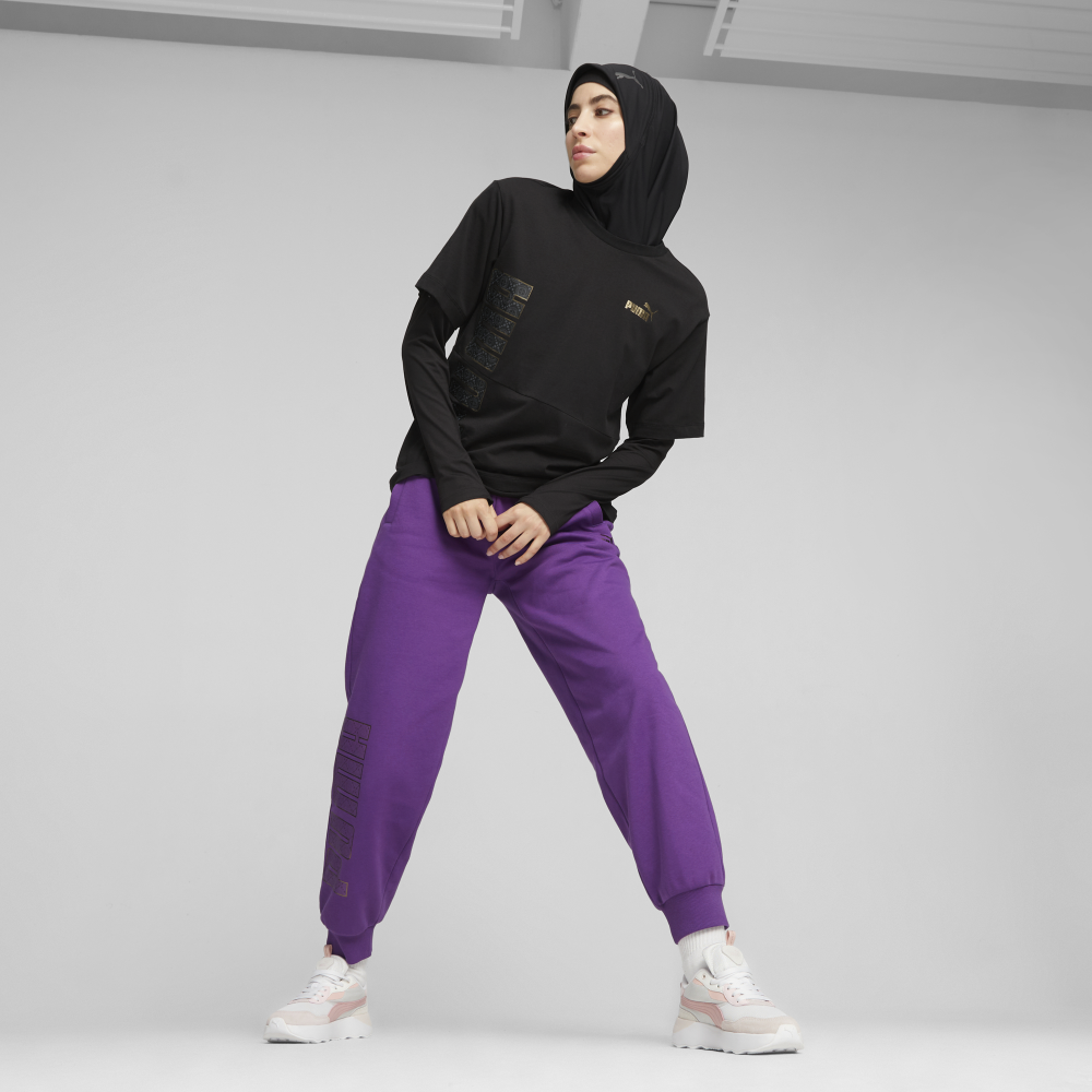 PUMA POWER LOGO LOVE Colorblock Tee PUMA