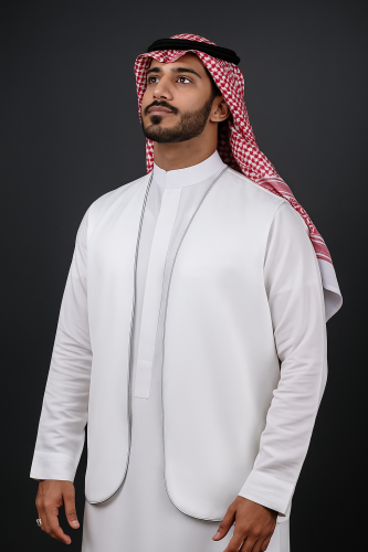 سديري صيفي مميز للرجال ابيض