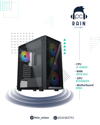 تجميعة بي سي | كرت RTX5060Ti | معالج i5 12400F |