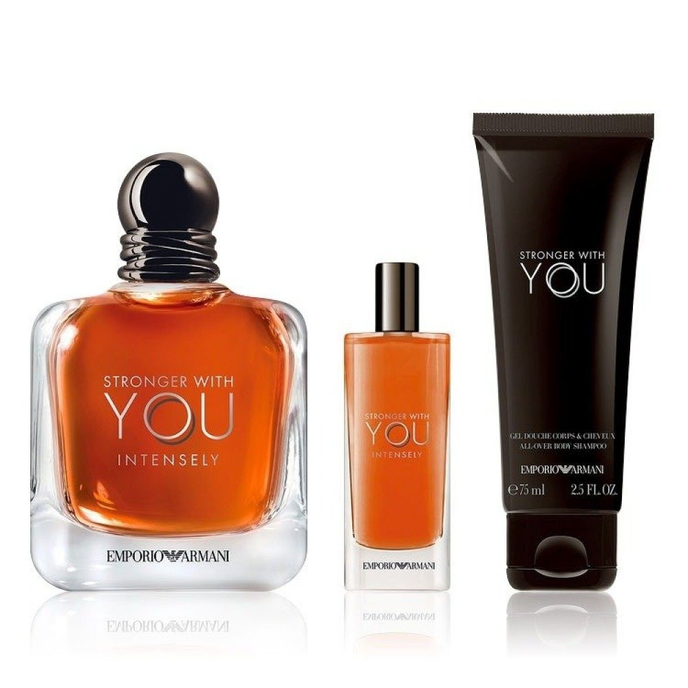 Emporio Armani Stronger With You Intensely for Men 3 Gift Set متجر الر