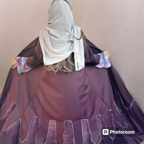 عباية بنفسجي كتان