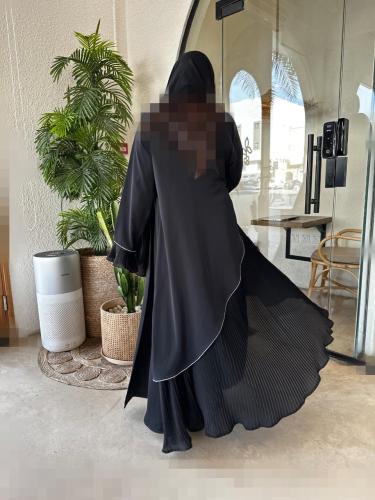 عباية كوري مع شيفون كسرات