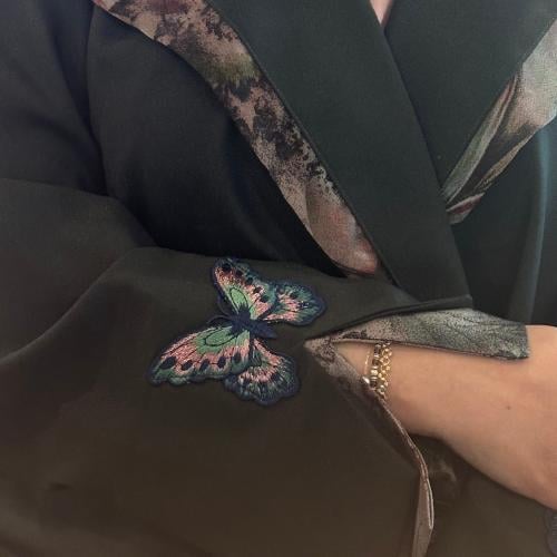عباية زيتي كتان