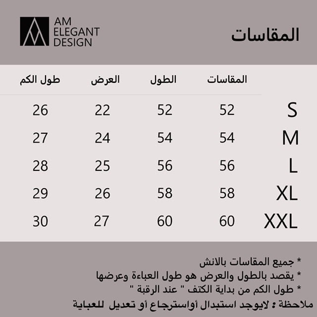 دليل القياسات