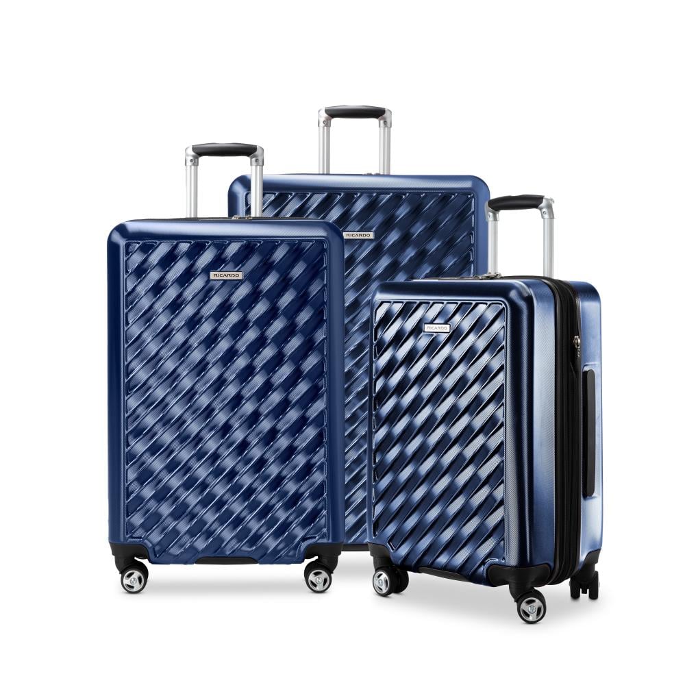Melrose Ricardo ABS Trolley 3-Piece Luggage Set – Expandable, TSA