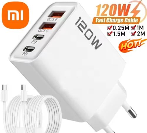 شاحن 4 منافذ 2PD + 2USB