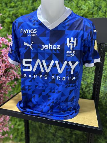تيشرت نادي الهلال الجديد الازرق -2025